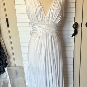 IMAN White Maxi Dress